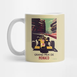 1970 Monaco Grand Prix Racing Travel Poster Mug